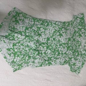 LAKE Floral Green and White Pajama Set